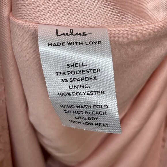 Lulus Dress Cowl Neck Pink Floral Print Iridescent Size Small Midi Side Slit - Picture 8 of 13